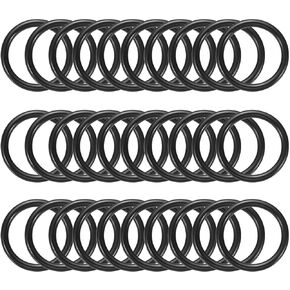 PATIKIL 1 Inch Dream Catcher Rings, 30 Pcs Plastic Macrame Wreath Floral Round Ring Hoop for Home Car DIY Craft Wedding Wall Hanging Decorations, Black