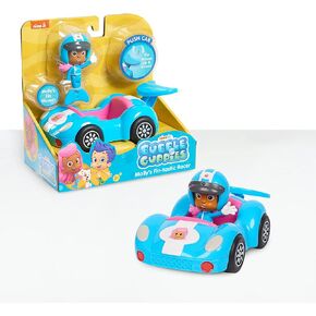 Bubble Guppies Molly's Fin-tastic Racer, 4-inch Molly Figure and matching Fin-tastic Racer, Blue, Kids Toys for Ages 3 Up by Just Play