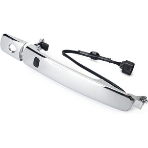 Exterior Chrome Door Handle Front Left Driver Side, with Sensor and Smart Keyless Entry System Compatible with Nissan Rogue 2010-2013 Replaces# 80640-CZ31B 80640-CZ31A 80645-CA000