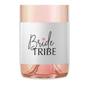 BRIDE TRIBE Mini Champagne Bottle Labels ● SET of 10 ● Bachelorette Party Mini Wine Label, Bride Squad Wine Labels, Bridal Shower Stickers, BUBBLY for My Bride Tribe Candle Label WATERPROOF M200-BT-10