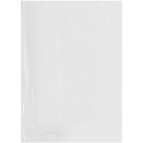 Plymor 5" x 7" (Case of 1,000), 1.25 Mil Flat Open Clear Plastic Poly Bags
