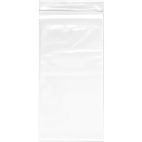 Plymor 5" x 10" (Pack of 100), 4 Mil Heavy Duty Zipper Reclosable Plastic Bags