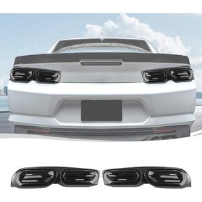 Voodonala for Chevy Camaro 2019+ Rear Tailgate Lamp Cover Smoke Black Style Compatible with Chevy Camaro 2019-2023