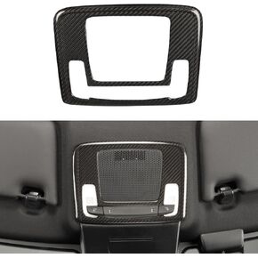 Carbon Fiber Car Reading Light Cover Trim Fit for 11th Gen Civic Type R FL5 Typer Front Roof Reading Lamp Cover Car Reading Light Panel Frame Overlay(Bright Black)