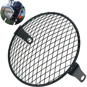 6-Inch Iron Mesh Grill Cover Motorcycle Headlight Cover Headlamp Protector Guard Vintage Decoration