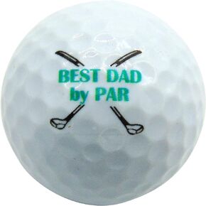 Westmon Works Best Dad by Par Golf Ball for Fathers Day Golfing Dads and Grandfathers