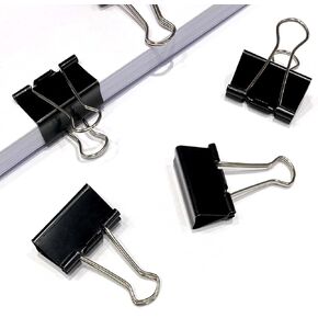 12 Pcs Medium Binder Clips, 1.25 inches(32mm), Paper Clamps Medium Size for Office Supplies, Black
