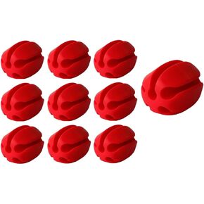 10Pcs Silicone Fishing Rod Holder Straps, 5 Hole Portable Fishing Rod Fixed Ball, Rubber Fishing Pole Clips Fly Fishing Accessories