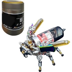 3D Metal Puzzle for Adults, DIY Assembly Metal 3D Puzzle Mechanical Centipede Model Kit, 200 Pieces 3D Steampunk Metal Jigsaw Puzzle for Adults to Build