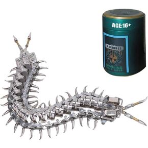 3D Metal Puzzle for Adults, DIY Assembly Metal 3D Puzzle Mechanical Centipede Model Kit, 200 Pieces 3D Steampunk Metal Jigsaw Puzzle for Adults to Build