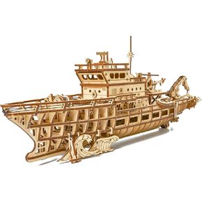 Wood Trick Yacht Mechanical 3D Wooden Puzzles for Adults and Kids to Build - Rides up to 8 ft - Model Kits for Adults - DIY Wooden Models for Adults to Build
