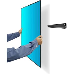 No Stud TV Wall Mount, 32-75 inch TVs Drywall Studless Bracket, No Damage, No Drill, Non Screws, 1 Minutes Easy Install TV Hanger fits VESA 100x100 to 600x400, Include Hardware Levels