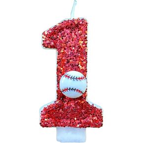 Baseball Birthday Number Candles for Cake Red Number Candle Baseball Cake Topper for Party Anniversary Decorations in Saudi Arabia
