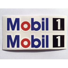 2 ملصقات مقطوعة بالقالب من Mobil1 Exxon Racing من SBD DECALS (6) Mobil in Kuwait