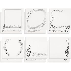 12Packs Sticky Notes Cute Funny Sticky Note Pads Music Themed Postits Note Pad Reminder Pads for Teacher School Gifts Office Supplies(3 x 3 Inch, 600 Sheets)