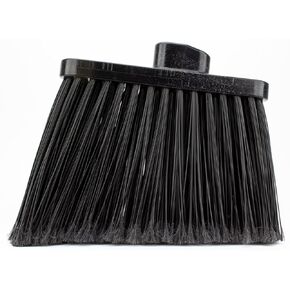 SPARTA Plastic Broom Head, Angled, Flagged for Small Debris Indoor, Outdoor, Home, Restaurant, Lobby, Office, 12 Inches, Blue