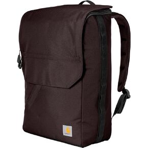 Carhartt 21L Top-Load Backpack, Water Resistant Coated Canvas Base with Laptop Sleeve, Brown, One Size