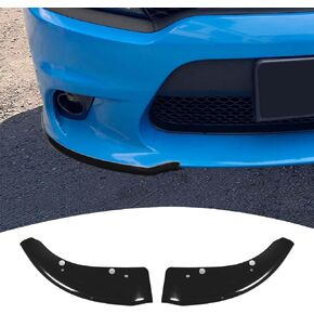 for Charger Front Bumper Lip Splitter Protector Cover Trim for 2015-2023 Dodge Charger SRT Hellcat Black Exterior Accessories 2pcs