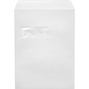 LUXPaper 9 x 12 Open End Window Envelopes | Peel & Press | White | 28lb. Text | 250 Qty