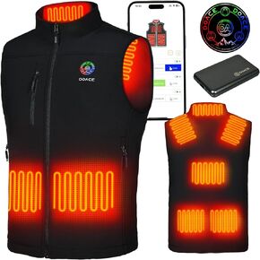 DOACE Heated Vest for Men and Women with APP Control, Smart Electric Heating Vest with Battery, Unisex Warming heated Jacket