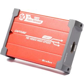 بطاقة التقاط Mirabox 4K لنينتندو سويتش مع مدخل HDMI وعبور 4K@30 هرتز، 1080P 60FPS USB3.0 بث مباشر وتسجيل، Camlink لـ DSLR، PS4، PS5 OBS Windows7/8/10 Mac OS Linux in Kuwait