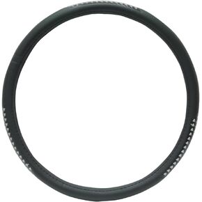 RoadPro 18 Inch Massaging Steering Whell Cover RPSW-3002 Faux Black Leather Semi Truck Steering Wheel Cover Fits RV and Big Rigs-Black