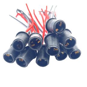 10 Packs T10 194 W5W LED Bulbs Sockets Female Plug Pre-Wired Harness Connector Adapter for Auto Car Trucks Boats