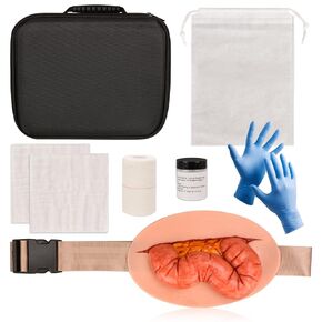 MedEduQuest Eviscerated Intestine Simulator, Open Abdominal Wound Packing Trainer, Large Intestine Simulator for Wound Care Practice, Medical Education Tools