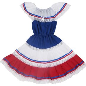 Leos Imports Ethnic Puerto Rican Boricua, Dominican, Costa Rican Colored Girls Dress
