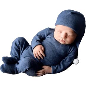 Newborn Baby Photography Bodysuits Outfits Boy Girl Infant Photo Crochet Romper Outfit