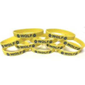 Aquinas Scout Products Cub Scout Wolf Wristband Silicone Pack of 10, yellow