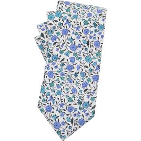 Mantieqingway Ties for Men, 2.76'' Cotton Floral Tie Men's Neckties for Weddings Groomsmens Dances Party Valentine's Day Gift