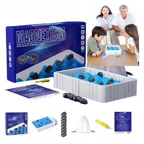 2024 New Portable, Magnetic Chess Game, Intellectual Battle Game, Strategy Game for Children and Adults, Fun Family Party Game, Multiplayer Magnetic Board Game,Fun Puzzle Gift… (Set B)