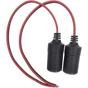 Female Cigarette Lighter Socket Plug - 12V 24V Car Replacement Cigar Cable Connector Adapter Charger Power Cord (5)
