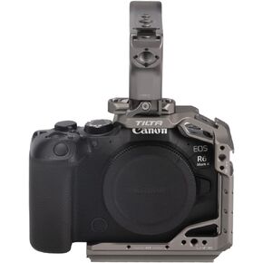Tilta Lightweight Kit Compatible with Canon R6 Mark II, Half Cage with Mount Accessorioes via NATO Rail, Cold Shoe, and 1/4"-20 Threads with Locating Pins | TA-T45-B-TG (Titanium Gray)