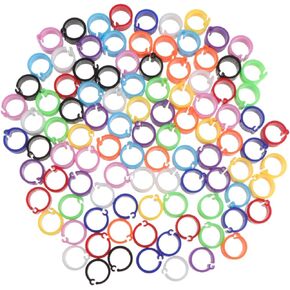 FONDOTIN 100 Pcs Bird Leg Bands Parakeet Supplies Birds Identification Pigeons Foot Rings Chicken Thigh Tag Anillos para Periquitos Australianos 4mm Chicken Bands Parrot Foot Rings to Stack