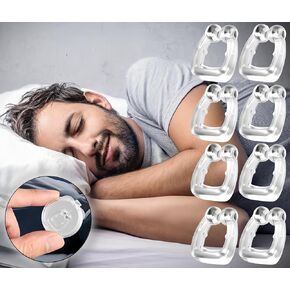8 PCS Anti-Snoring Devices,Snore Reducing Aids,for Effective Snoring & Sleep Treatment, Silicone Material,Safe & Comfortable Use