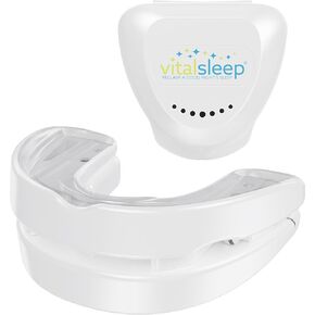 VitalSleep Snoring Mouth Guard, Men's Size, Anti Snore Moutpiece, Adjustable with Teeth Impressions, USA Made & FDA Cleared Snoring Device (Clear)