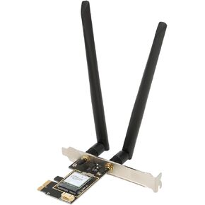 Sanpyl PCIe Network Card, 2.4G 5G 6Ghz Triple Band WiFi Adapter Card, Up to 2400Mbps WiFi 6E Protocol MU MIMO PCIe Network Card, for Win10 11 Desktop Chassis