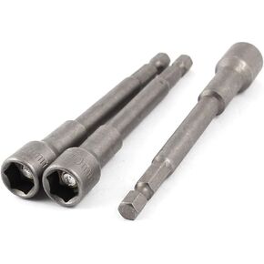 uxcell Hardware 100mm Long Magnetic 10mm Hex Socket Nut Setters Driver 3pcs