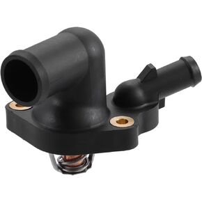 Motoforti Engine Coolant Thermostat Housing Assembly, for Mini Cooper 2002-2008, Plastic, 11537512733, Black