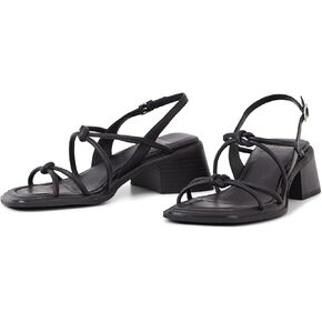 Women's INES Leather Knotted Sandals Heeled