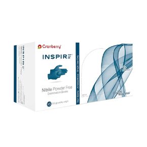 Cranberry USA CR3386case Inspire Nitrile Powder Free Exam Gloves, 2.0 mil, Aegean Blue, Small (Pack of 3000)