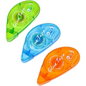 JTJFIT 3 عبوات من أسطوانة الشريط مزدوجة الجوانب، لوازم شريط لاصق لسجل القصاصات، عداء موزع شريط لاصق مزدوج الجوانب لورق الهدايا اليدوية والمشروعات الفنية، شريط للصور in Kuwait