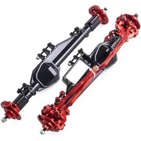 RC Car Front Rear Portal محاور الإسكان Shell Metal Complete for Axial RBX10 Ryft 1/10 RC Cralwer Trucks Car Upgrades Parts Accessories - Red in Kuwait