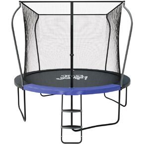 123JUMP by Skywalker Trampolines 10FT 12FT 14FT Outdoor Trampoline with Enclosure and Ladder, Round Recreational Trampoline for Kids with ASTM Approval, Spring Pad Cover, Heavy Duty Jump Mat