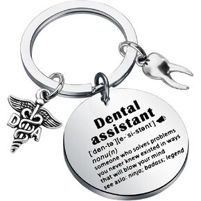 TGBJE DA Gift Dental Assistant Gift Dental Assistant Keychain Dentists Gift New Dentist Gift Dental Hygienist Gift