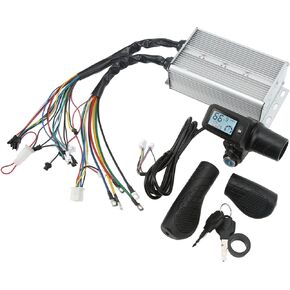 High Power Brushless Motor Controller Set with Throttle, LCD Panel, Speed Control Ebike Controller, and Shifter - 1500w, 36v/48v for Electric Bike Scooter