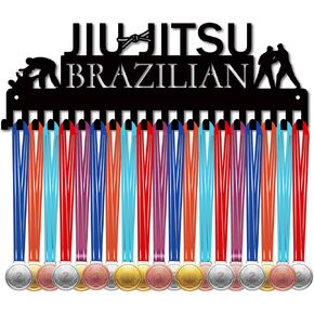 CREATCABIN Cheerleader Medal Hanger Display Cheer Medal Holder Rack Sports Metal Hanging Athlete Awards Iron Wall Mount Decor with 20 Hooks for Home Badge Race Marathon Football Black 15.7x5.9Inch in Kuwait