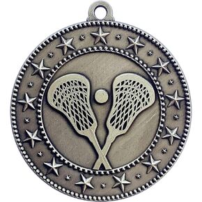 10 to 100 Packs of EMDC Style Lacrosse Medals
